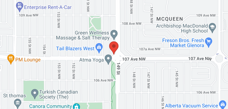 map of 10708 149 ST NW
